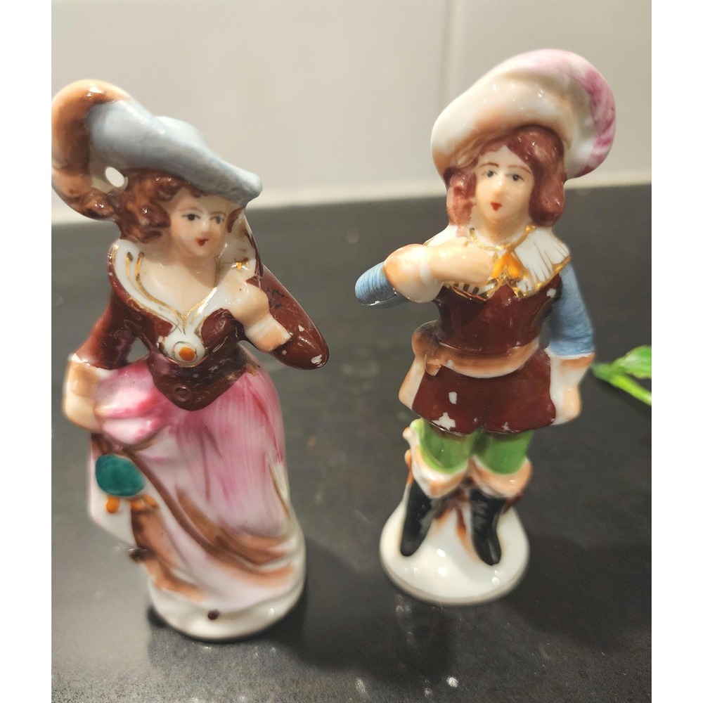 Vintage Japan Porcelain Figurines Pair Mid-Century Hand-Painted Boy & Girl Decor